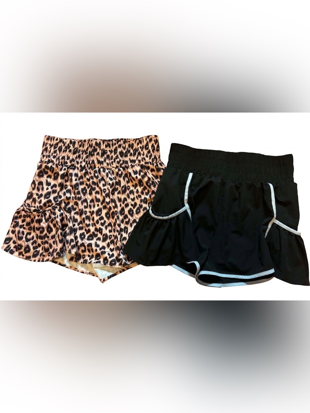 Bundle of two women’s high waisted shorts.